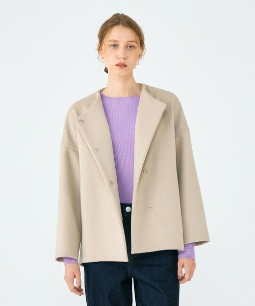 TOMORROWLAND / トゥモローランド その他アウター | ウールカシミヤビーバー ショートコクーンコート | 詳細14