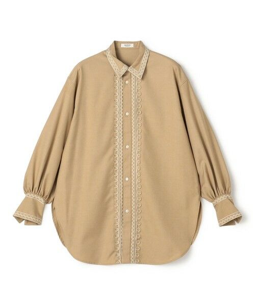 TOMORROWLAND/トゥモローランド コードエンブロイダリー チュニックシャツ 41 ベージュ 36(9号)