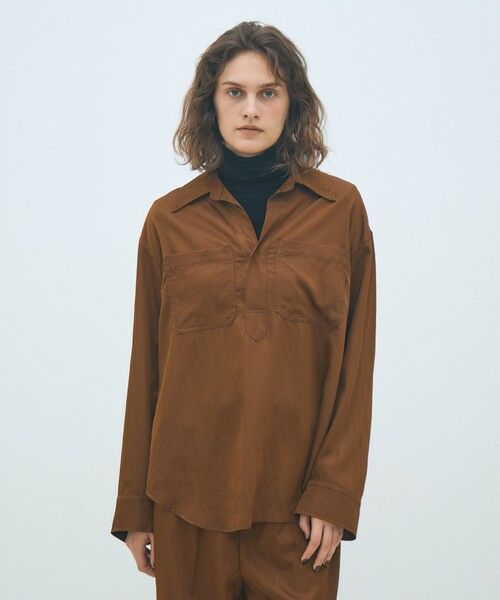 TOMORROWLAND / トゥモローランド シャツ・ブラウス（半袖以外） | レーヨンナイロンカルゼ スキッパーシャツ | 詳細2