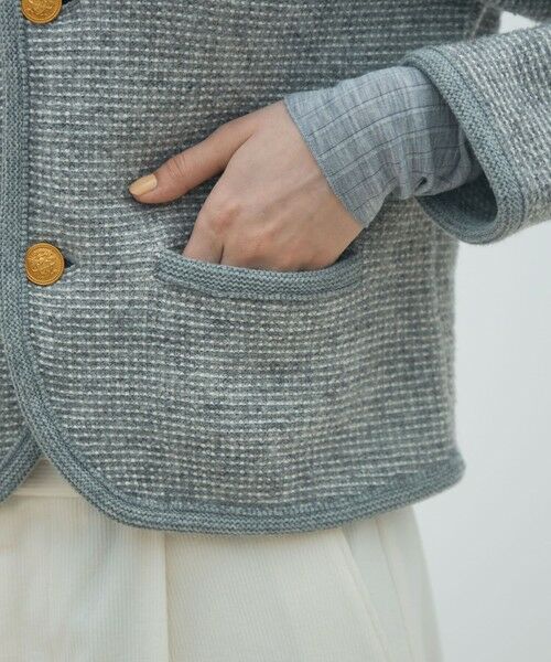TOMORROWLAND / トゥモローランド カーディガン・ボレロ | ウールツイーディー クルーネックカーディガン | 詳細8