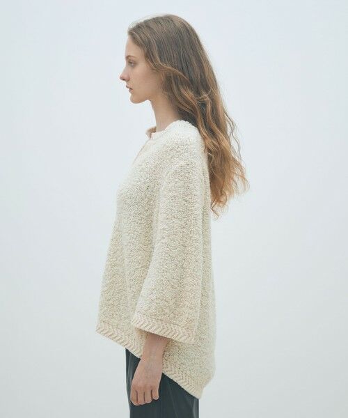 TOMORROWLAND / トゥモローランド ニット・セーター | プレーンスラブ キーネックプルオーバー | 詳細3