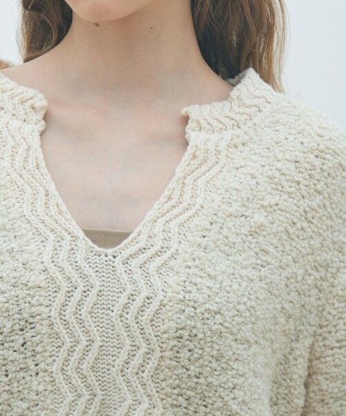 TOMORROWLAND / トゥモローランド ニット・セーター | プレーンスラブ キーネックプルオーバー | 詳細5