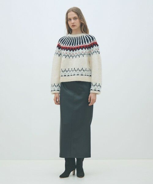 TOMORROWLAND / トゥモローランド ニット・セーター | ビジュージャカード クルーネックプルオーバー | 詳細1