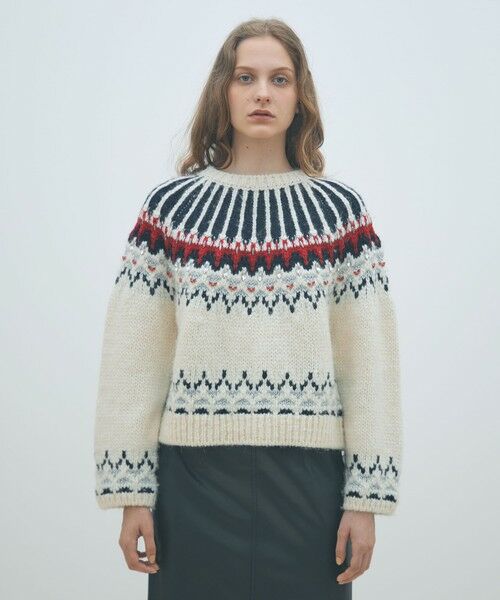 TOMORROWLAND / トゥモローランド ニット・セーター | ビジュージャカード クルーネックプルオーバー | 詳細2