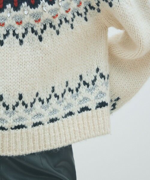 TOMORROWLAND / トゥモローランド ニット・セーター | ビジュージャカード クルーネックプルオーバー | 詳細7
