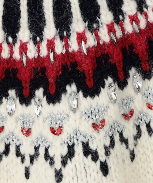 ビジュージャカード クルーネックプルオーバー （ニット・セーター