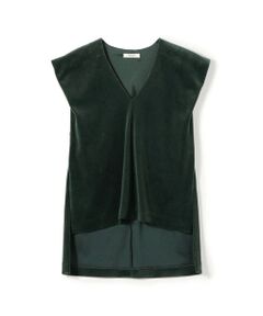 TOMORROWLAND / トゥモローランド ベスト | コットンポリエステルベロア Vネックベスト