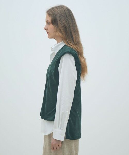 TOMORROWLAND / トゥモローランド ベスト | コットンポリエステルベロア Vネックベスト | 詳細3