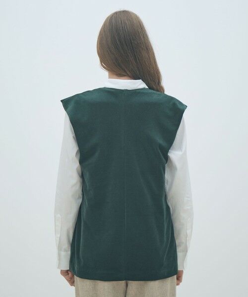 TOMORROWLAND / トゥモローランド ベスト | コットンポリエステルベロア Vネックベスト | 詳細4