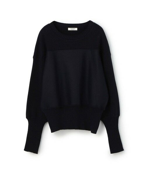 TOMORROWLAND / トゥモローランド カットソー(半袖以外) | ニットコンビジャージー クルーネックプルオーバー(69 ネイビー)