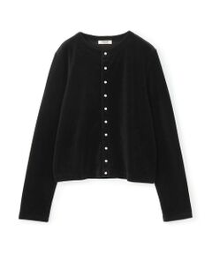 TOMORROWLAND / トゥモローランド カーディガン・ボレロ | コットンポリエステルベロア クルーネックカーディガン