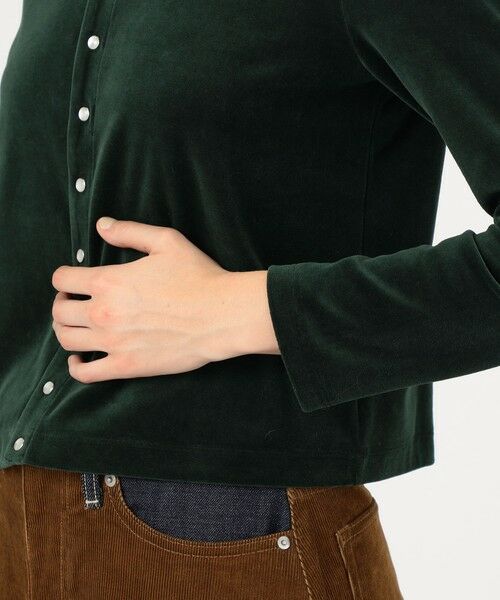 TOMORROWLAND / トゥモローランド カーディガン・ボレロ | コットンポリエステルベロア クルーネックカーディガン | 詳細7