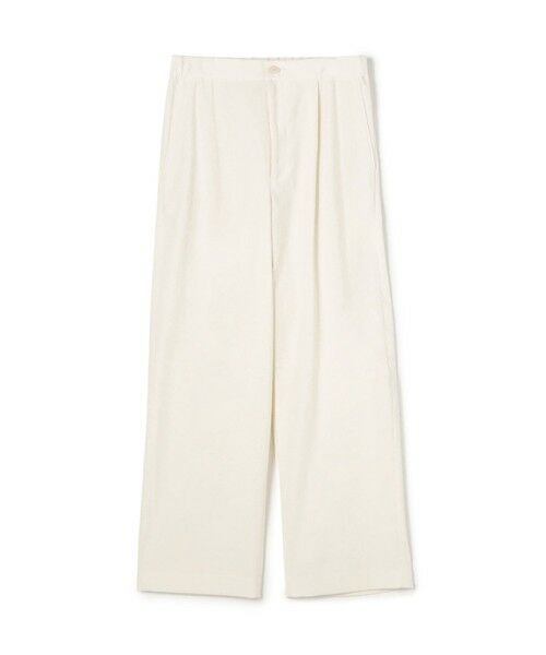 TOMORROWLAND/トゥモローランド コットンコーデュロイ タックストレートパンツ 11 ホワイト 32(5号) TOMORROWLAND/トゥモローランド コットンコーデュロイ タックストレートパンツ 11 ホワイト 32(5号)