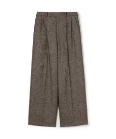 TOMORROWLAND / トゥモローランド スラックス・ドレスパンツ | シルクネップツイード タックテーパードパンツ
