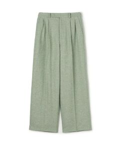 TOMORROWLAND / トゥモローランド スラックス・ドレスパンツ | ネップツイード タックテーパードパンツ