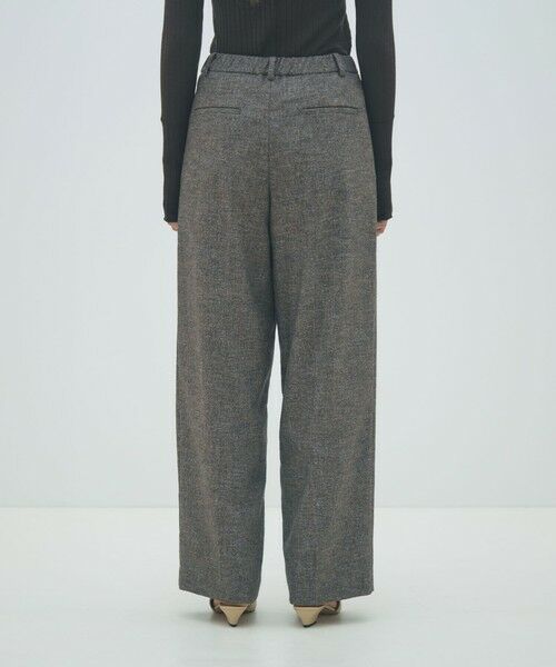 TOMORROWLAND / トゥモローランド スラックス・ドレスパンツ | シルクネップツイード タックテーパードパンツ | 詳細4