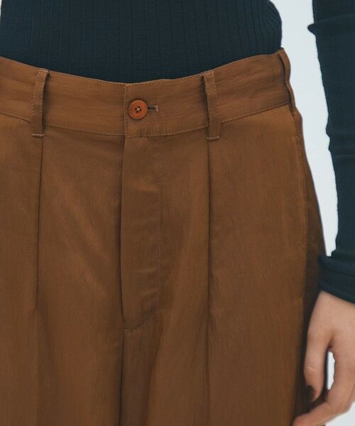 TOMORROWLAND / トゥモローランド その他パンツ | レーヨンナイロンカルゼ タックワイドパンツ | 詳細5