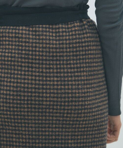 TOMORROWLAND / トゥモローランド ミニ・ひざ丈スカート | ウールナイロンジャカード ラップスカート | 詳細6