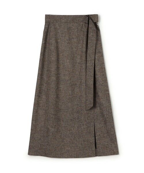 TOMORROWLAND / トゥモローランド ロング・マキシ丈スカート | ネップツイード マキシスカート(49 ダークブラウン)