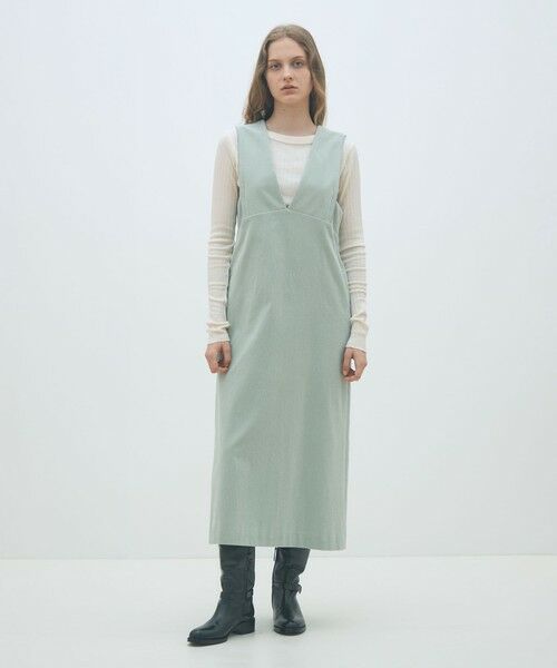 TOMORROWLAND / トゥモローランド ロング・マキシ丈ワンピース | コットンコーデュロイ ジャンパースカート | 詳細1