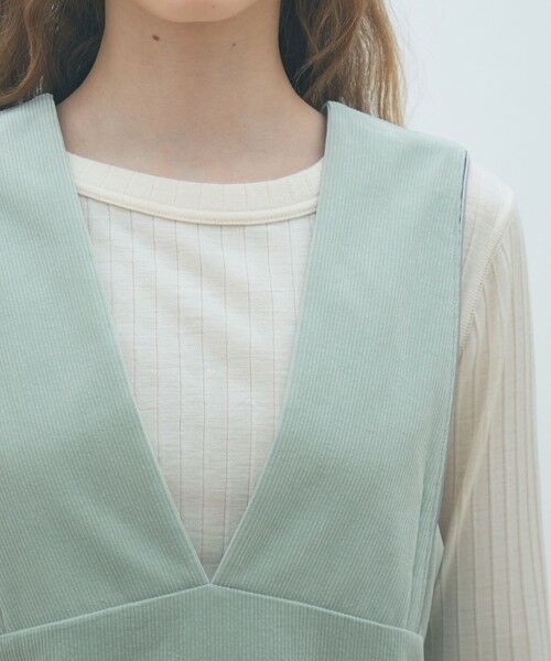 TOMORROWLAND / トゥモローランド ロング・マキシ丈ワンピース | コットンコーデュロイ ジャンパースカート | 詳細4