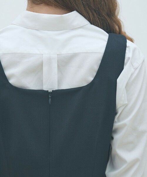 TOMORROWLAND / トゥモローランド ロング・マキシ丈ワンピース | ウールブレンドジョーゼット Iラインワンピース | 詳細5