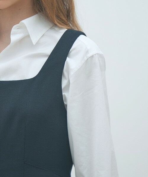 TOMORROWLAND / トゥモローランド ロング・マキシ丈ワンピース | ウールブレンドジョーゼット Iラインワンピース | 詳細6