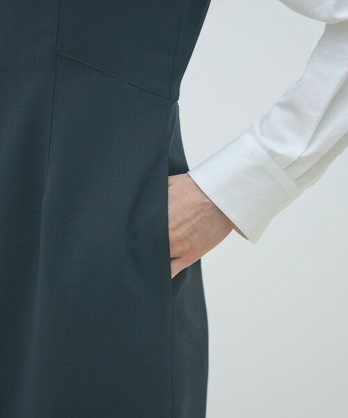 TOMORROWLAND / トゥモローランド ロング・マキシ丈ワンピース | ウールブレンドジョーゼット Iラインワンピース | 詳細7