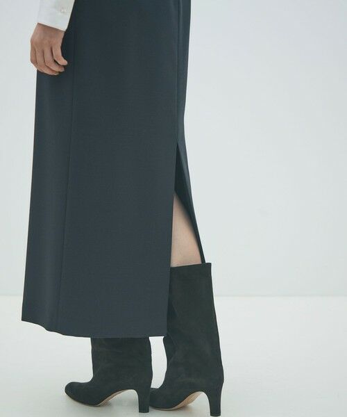 TOMORROWLAND / トゥモローランド ロング・マキシ丈ワンピース | ウールブレンドジョーゼット Iラインワンピース | 詳細9