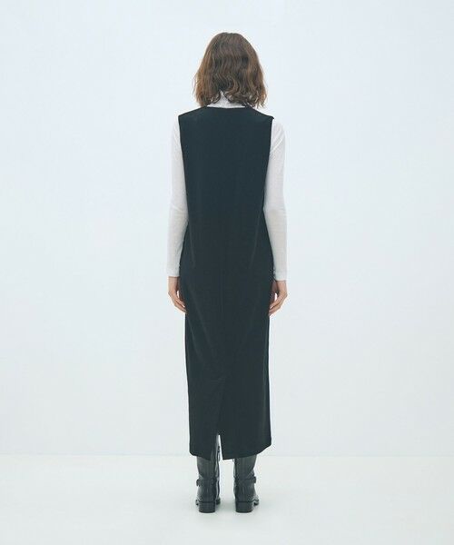 TOMORROWLAND / トゥモローランド ロング・マキシ丈ワンピース | コットンポリエステルベロア Vネックワンピース | 詳細3