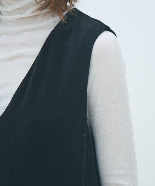 TOMORROWLAND / トゥモローランド ロング・マキシ丈ワンピース | コットンポリエステルベロア Vネックワンピース | 詳細5