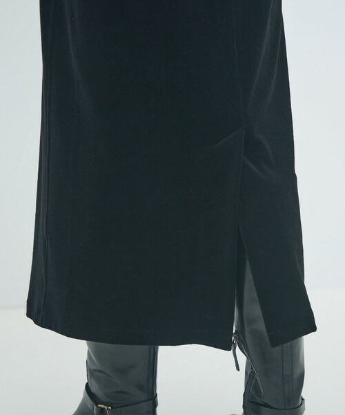 TOMORROWLAND / トゥモローランド ロング・マキシ丈ワンピース | コットンポリエステルベロア Vネックワンピース | 詳細8