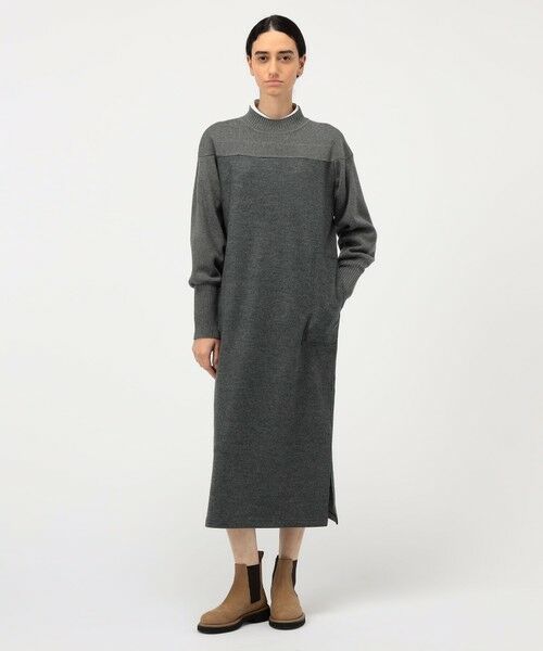 TOMORROWLAND / トゥモローランド ロング・マキシ丈ワンピース | ニットコンビジャージー ハイネックワンピース | 詳細1