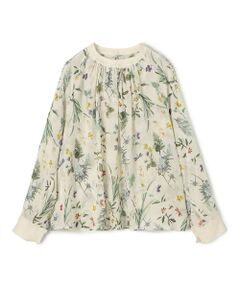 TOMORROWLAND / トゥモローランド シャツ・ブラウス（半袖以外） | インセクトパフュームプリント ネックギャザーブラウス