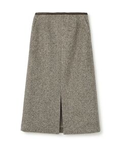 TOMORROWLAND / トゥモローランド ミニ・ひざ丈スカート | スライバーダイヤゴナル フロントスリットスカート