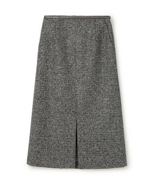 TOMORROWLAND / トゥモローランド ミニ・ひざ丈スカート | スライバーダイヤゴナル フロントスリットスカート(18 グレー系)