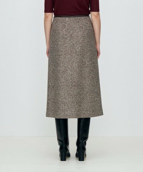 TOMORROWLAND / トゥモローランド ミニ・ひざ丈スカート | スライバーダイヤゴナル フロントスリットスカート | 詳細5