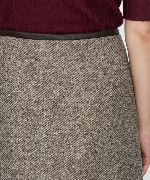 TOMORROWLAND / トゥモローランド ミニ・ひざ丈スカート | スライバーダイヤゴナル フロントスリットスカート | 詳細7