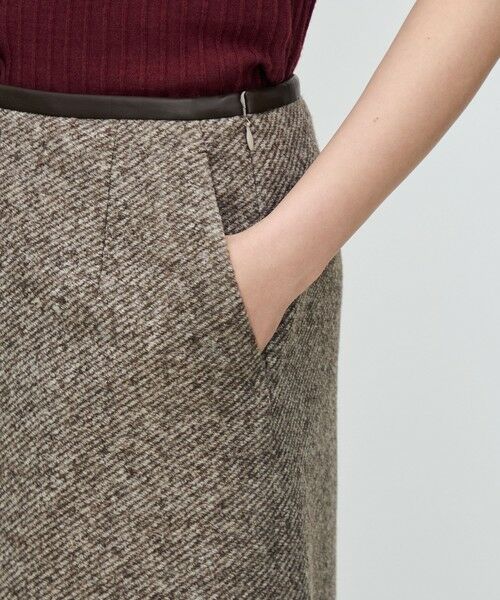 TOMORROWLAND / トゥモローランド ミニ・ひざ丈スカート | スライバーダイヤゴナル フロントスリットスカート | 詳細8