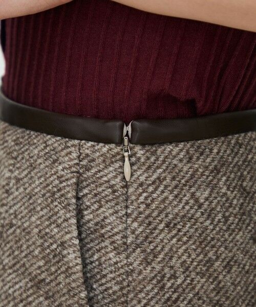 TOMORROWLAND / トゥモローランド ミニ・ひざ丈スカート | スライバーダイヤゴナル フロントスリットスカート | 詳細9