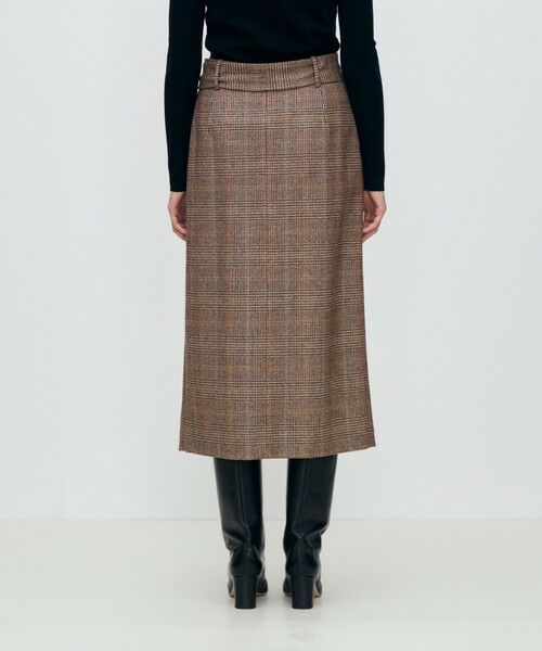 TOMORROWLAND / トゥモローランド ミニ・ひざ丈スカート | シックバーガンディー アシンメトリータックスカート | 詳細4