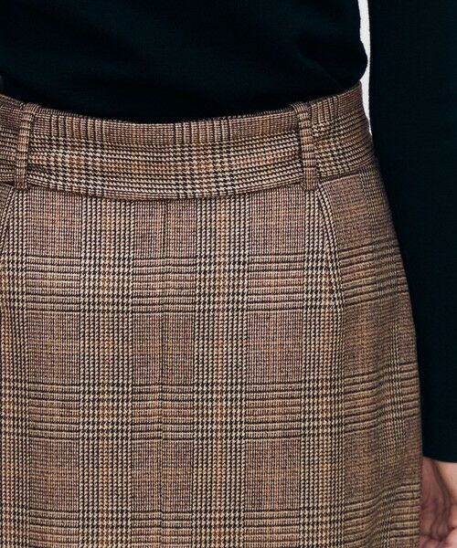 TOMORROWLAND / トゥモローランド ミニ・ひざ丈スカート | シックバーガンディー アシンメトリータックスカート | 詳細6