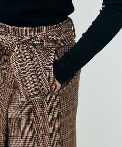 TOMORROWLAND / トゥモローランド ミニ・ひざ丈スカート | シックバーガンディー アシンメトリータックスカート | 詳細7