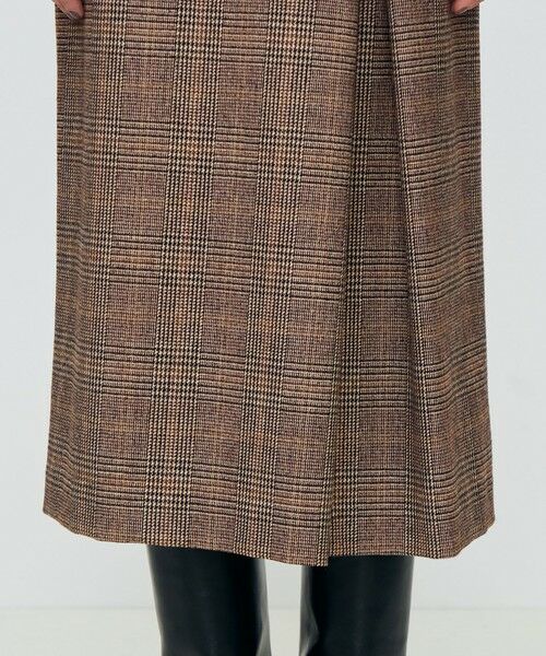 TOMORROWLAND / トゥモローランド ミニ・ひざ丈スカート | シックバーガンディー アシンメトリータックスカート | 詳細8