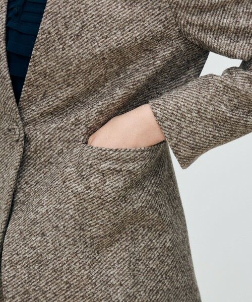 TOMORROWLAND / トゥモローランド ノーカラージャケット | スライバーダイヤゴナル キザミカラージャケット | 詳細8