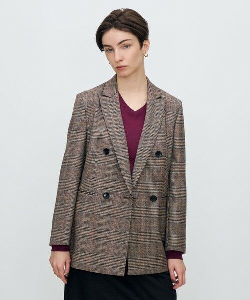 TOMORROWLAND / トゥモローランド テーラードジャケット | シックバーガンディー ダブルブレストジャケット | 詳細2