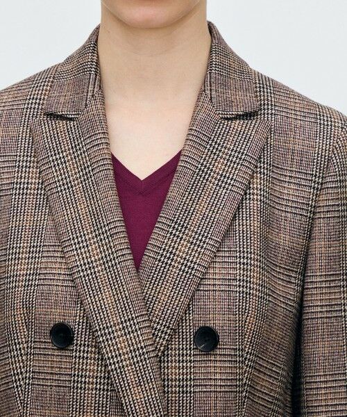 TOMORROWLAND / トゥモローランド テーラードジャケット | シックバーガンディー ダブルブレストジャケット | 詳細6