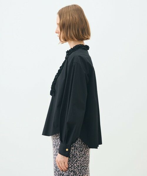 TOMORROWLAND / トゥモローランド シャツ・ブラウス（半袖以外） | ブラックコンビネーション ラッフルブラウス | 詳細3