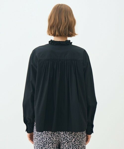 TOMORROWLAND / トゥモローランド シャツ・ブラウス（半袖以外） | ブラックコンビネーション ラッフルブラウス | 詳細4