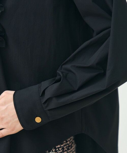 TOMORROWLAND / トゥモローランド シャツ・ブラウス（半袖以外） | ブラックコンビネーション ラッフルブラウス | 詳細6